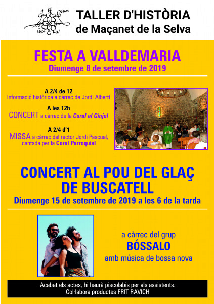 Les activitats del proper setembre