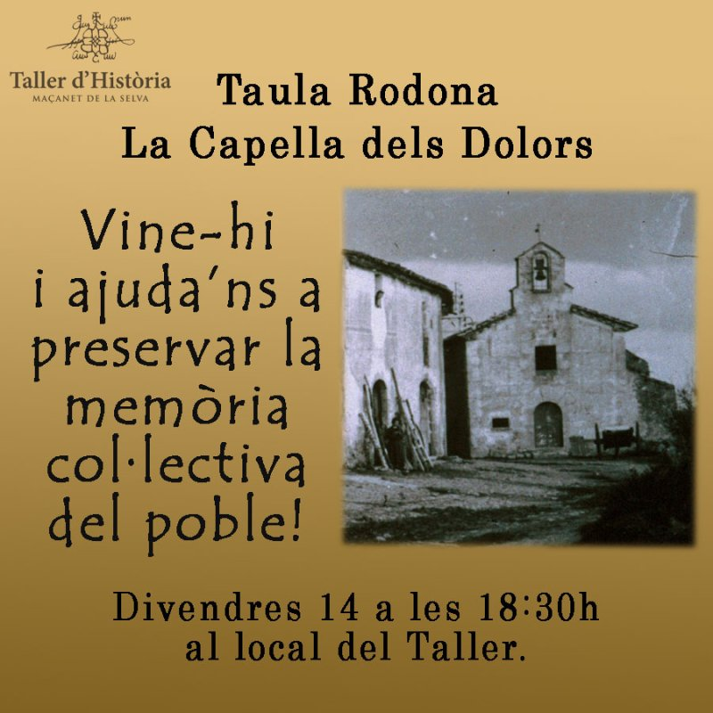 Celebrada la Taula Rodona de la Capella dels Dolors