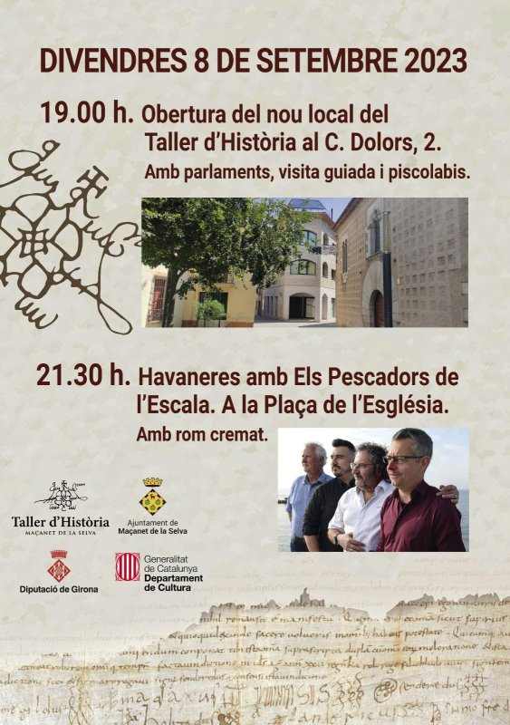 Inauguració del nou local del Taller d'Història