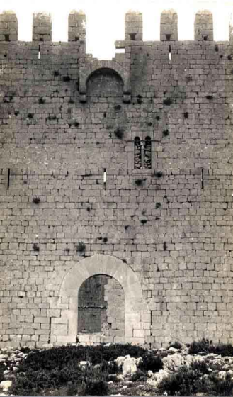 Castell del Montgrí. Detall de la façana