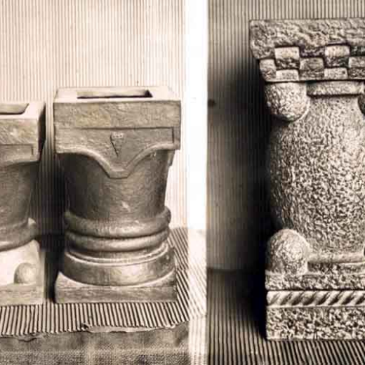 Columna Botxa i dos capitells Banys Àrabs
