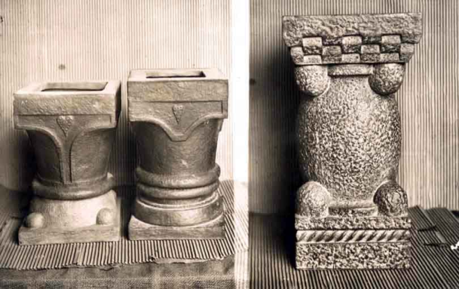 Columna Botxa i dos capitells Banys Àrabs