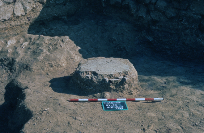 Excavacions de Montbarbat l'any 1985 en el poblat ibèric.