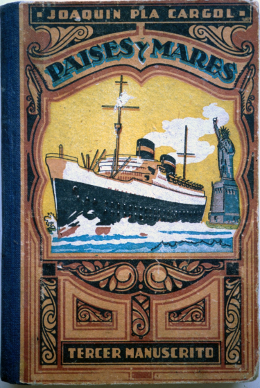 Aquesta és la foto de la portada d'un llibre de lectura escolar manuscrit que s'utilitzava en les dècades dels anys 20 i 30 i anteriors en els col·legis.

Es considerava necessari que els alumnes s'acostumessin a llegir manuscrits per facilitar la lectura de les cartes que rebrien quan fossin grans.

Hi havien diferents graus de manuscrits, i quan més gran era l'alumne, més enrrevessada i difícil era la lletre que havia de desxifrar.