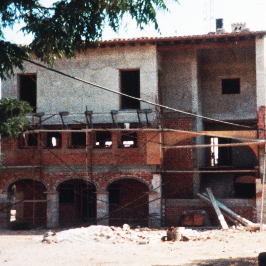 Obres de construcció del nou ajuntament l'any 1984