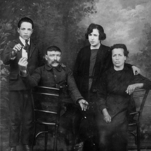 La família de Jaume Bosch (Met Bosch) i la Carme Deulofeu (Meta Bosca) amb els seus fills Maria i Lluís.