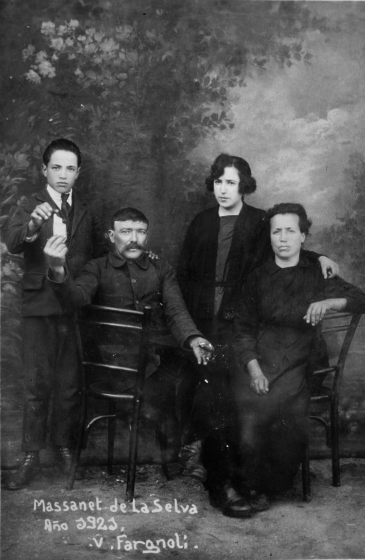 La família de Jaume Bosch (Met Bosch) i la Carme Deulofeu (Meta Bosca) amb els seus fills Maria i Lluís.