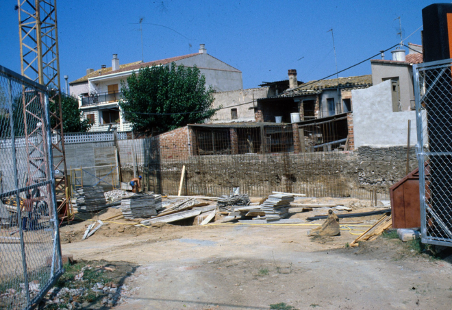 Emplaçament del jaciment trobat a l'hort d'en Bach.