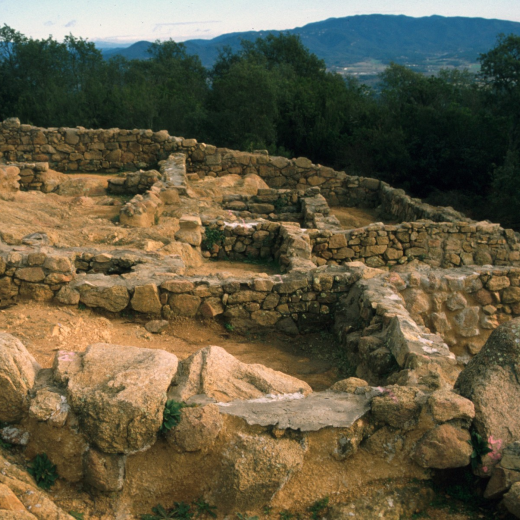 Detall de la part excavada del poblat Ibèric de Montbarbat