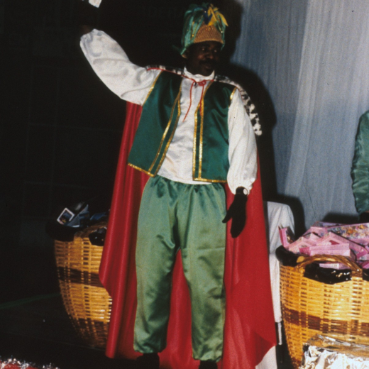 Un patge del rei negre a la cavalcada de l'any 1990