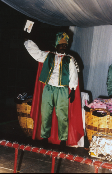 Un patge del rei negre a la cavalcada de l'any 1990