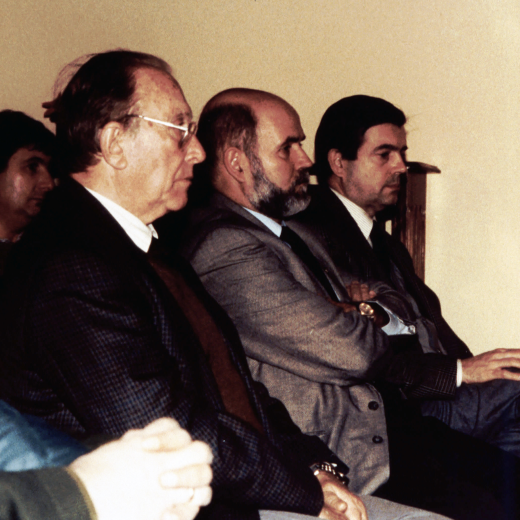 Presidència d'autoritats en la presentació del llibre SHUM 40 anys d'història que tingué lloc al Palau de Foixà
