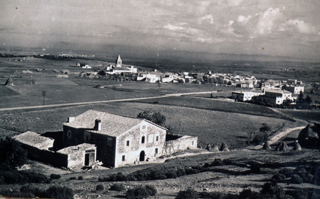 Vista parcial de Maçanet els anys50