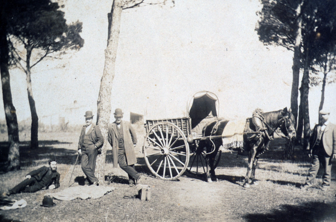 La família Trinxeria en les visites al Bosch sempre amb tartana