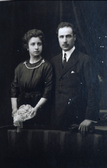 Josep Planas amb la seva primera muller Antonieta.