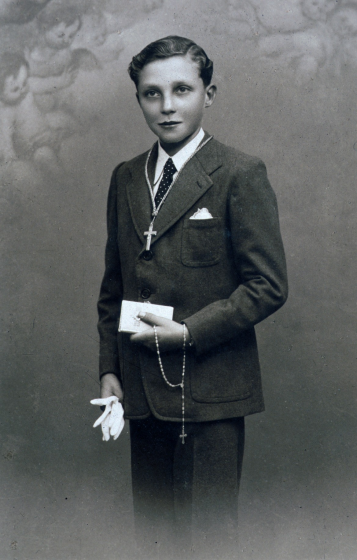 En Josep Planas Bosch el dia de la seva comunió solemne l'any 1943