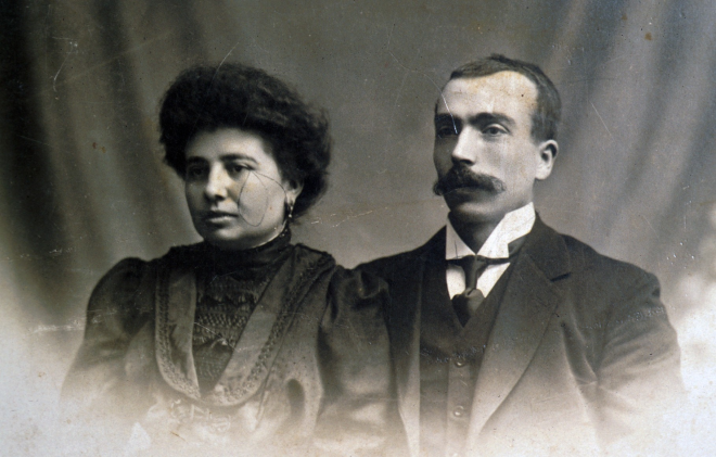 En Jaume Cabruja Artau i la seva dona Mercè Romaguera Vinyolas.