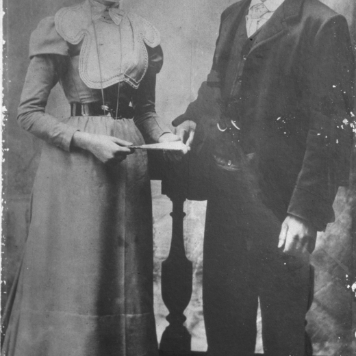 En Martí Pons Llach i Maria Bou el dia del casament.