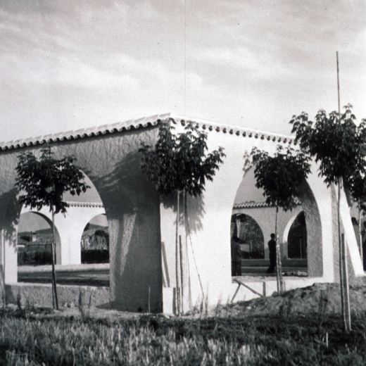 la Pista Jardí en la última fase de la seva construcció (juliol del 49)