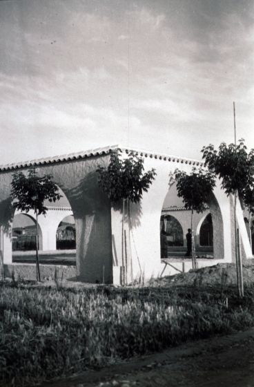 la Pista Jardí en la última fase de la seva construcció (juliol del 49)