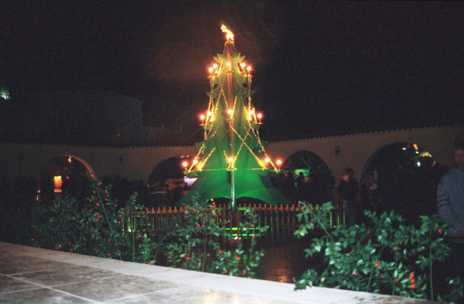 Un detall del Pessebre vivent que es muntà a la Pista Jardí l'any 94