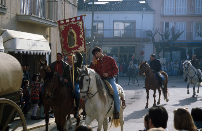 La cavalcada de cavalls per la benedicció per Sant Antoni Abad l'any 94