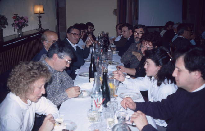 Un sopar del Taller d'història al restaurant Palau de Foixà