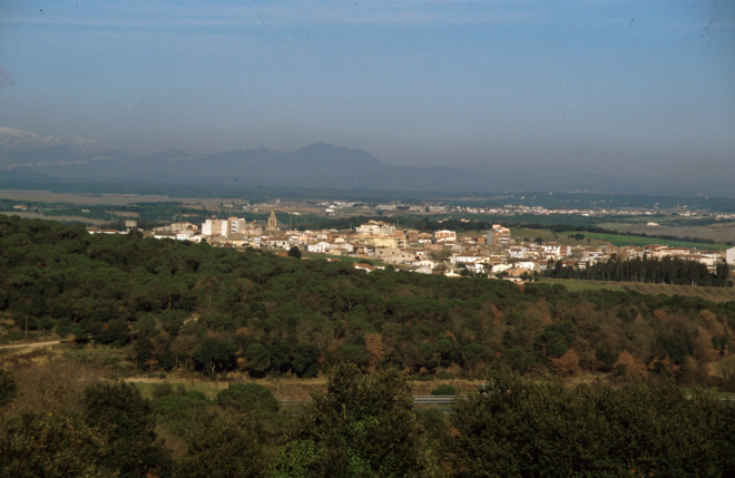 Vista parcial de Maçanet des del Turó de Can Sagués
