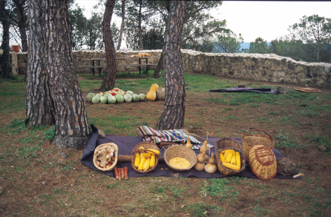 Objectes per preparar el Pessebre vivent.
