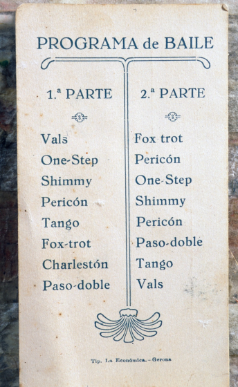 Carnet de Ball de nit utilitzat per la Festa Major de l'any 1927