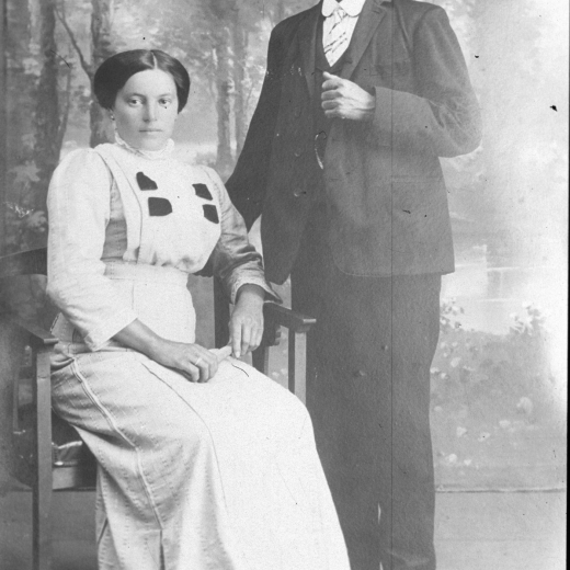 Josep Batalle i Josefa Valls el dia del casament