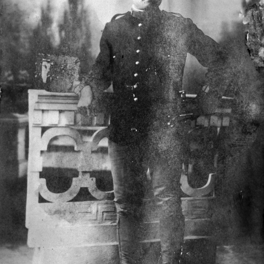 Josep Sureda Vilasseca fent el soldat