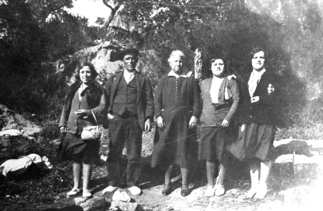 Família Viñolas - Rovira. En Rafel la filla i tres filles