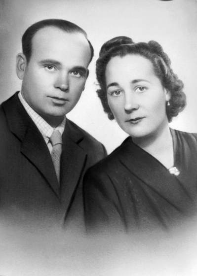 Retrat de Joan Vidal i Nativitat Güell, matrimoni resident actualment a Can Patrulla.