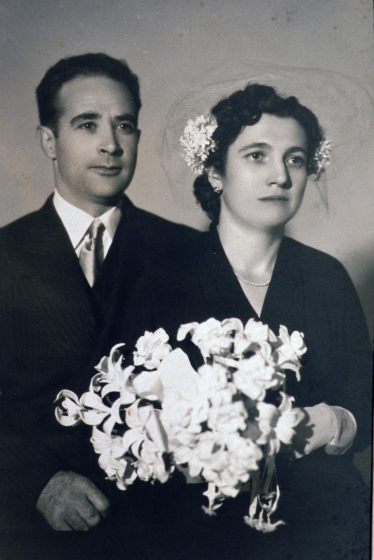 Foto de casament de Tomàs Jofré i Maria Ciurana Albó de Can Garriga