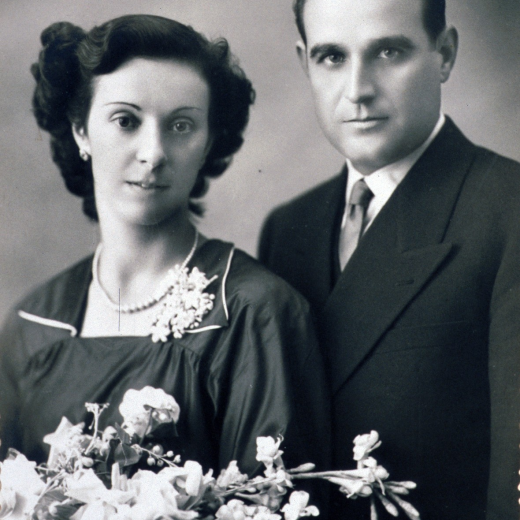 Casament de Joaquim Reyner i Angela Tort, anaren a viure a Mataró