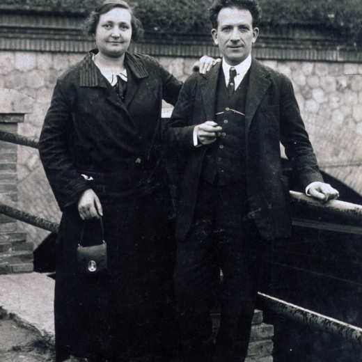Josep Vieta Mas germà de l'antiga àvia Teresa Vieta de Can Pau amb la seva dona.