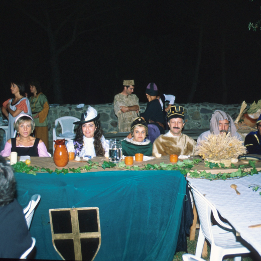 Taula presidencial del sopar medieval que tingué lloc el dia 15 de juliol al castell de Torcafelló