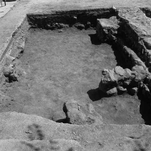 Excavació del 97 a la vila romana de Maçanet dins la finca Can Tomàs o Palau de Foixà.