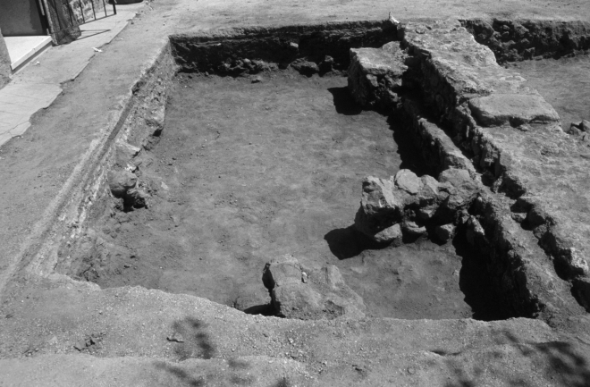 Excavació del 97 a la vila romana de Maçanet dins la finca Can Tomàs o Palau de Foixà.