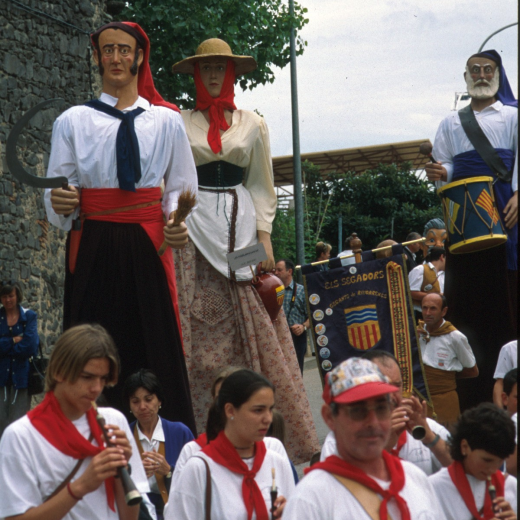 Trobada de gegants, altre aspecte de la concentració de colles geganteres a Maçanet.