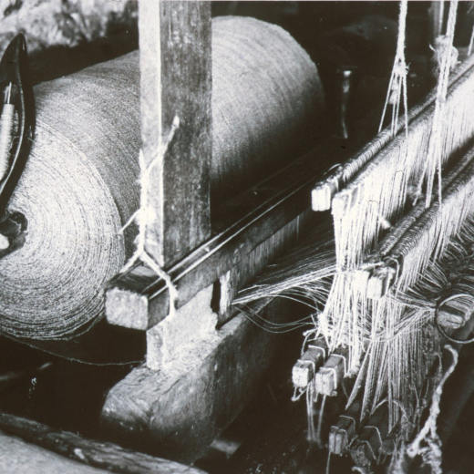 
Màquina filadora de Can Prim utilitzada per teixir llençols de 