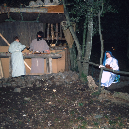 Detall del pessebre vivent de Sant Jordi l'any 1997