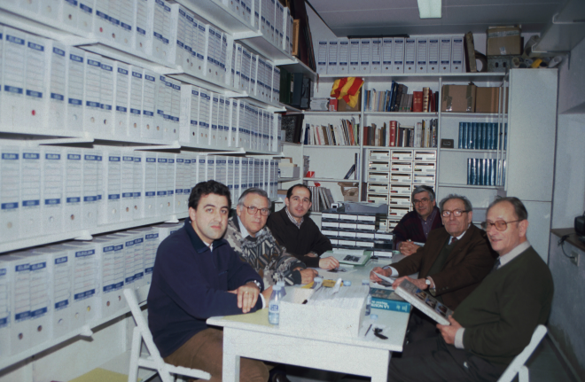 L'equip de treball en la confecció del llibre de 