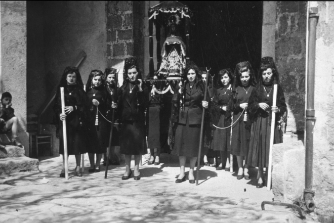 La M Rosa Ruscalleda, Paquita Pujol, Joaquima Roca, Assumpció Clarió i Maria Gener