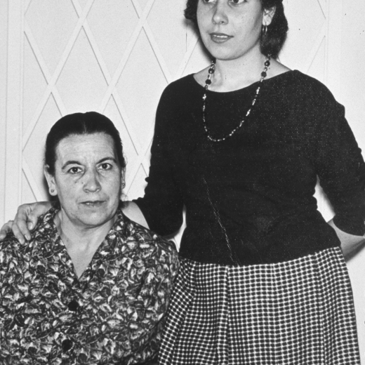Foto de Maria Martinez i de la seva filla Josefina Zumalla Martinell
