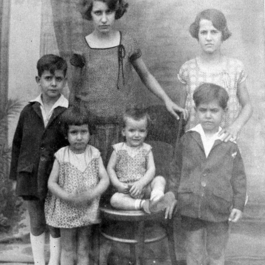 Fills de Valenti Fargnoli, d'esquerra a dreta: Julia, Catalina, Valentí, Genoveva, Pere i Ramón