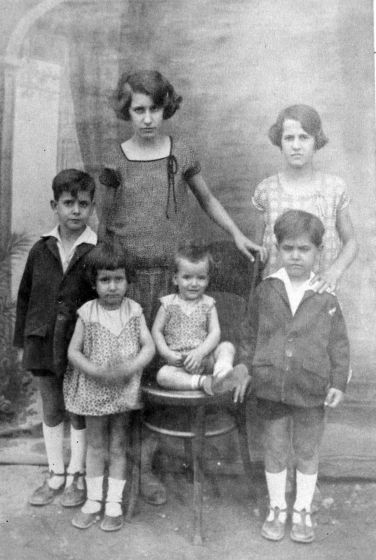Fills de Valenti Fargnoli, d'esquerra a dreta: Julia, Catalina, Valentí, Genoveva, Pere i Ramón