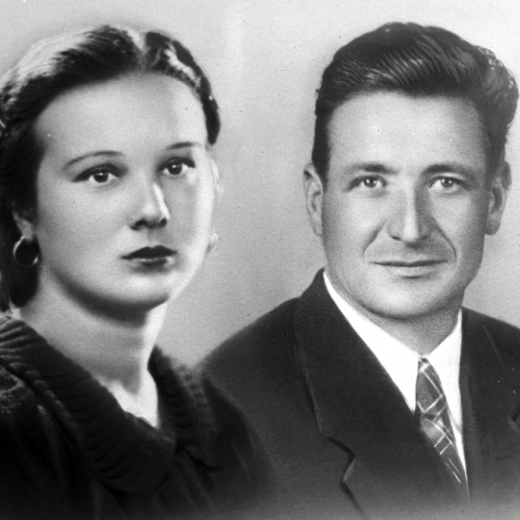 El matrimoni Jaume Compte Portet i la Maria Miquel Llinàs.