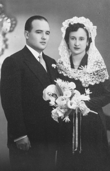 Foto de casament de Joan Rey Serra i Emilia Nadal Aulet